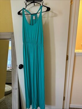 Coveted Clothing Teal Sleeveless Maxi Dress